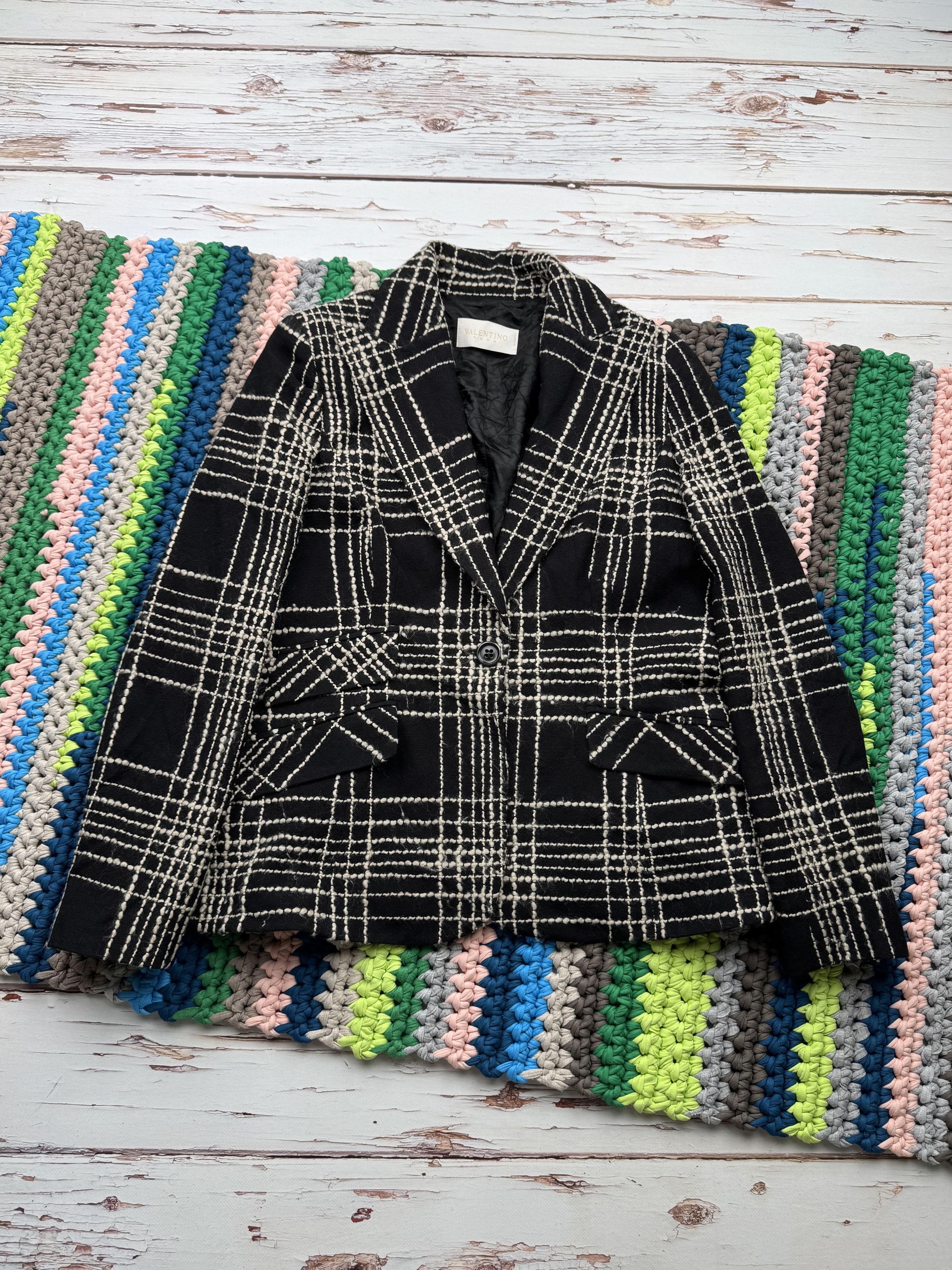 ジャケット VALENTINO PRINTED SUPERGRAN BLAZER Supergran Plusdepois Print Jacket for Woman in Black/birch