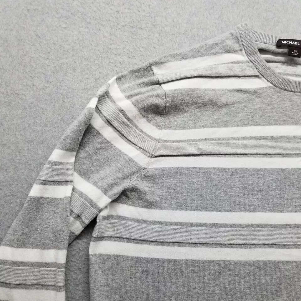 Michael Kors Michael Kors Sweater Mens XL Striped Long Sleeve Pullover Size US XL / EU 56 / 4 - 3 Thumbnail
