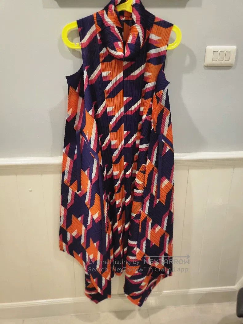 Issey Miyake Issey Miyake Bird Checkered Dress Size L / US 10 / IT 46 - 2 Thumbnail