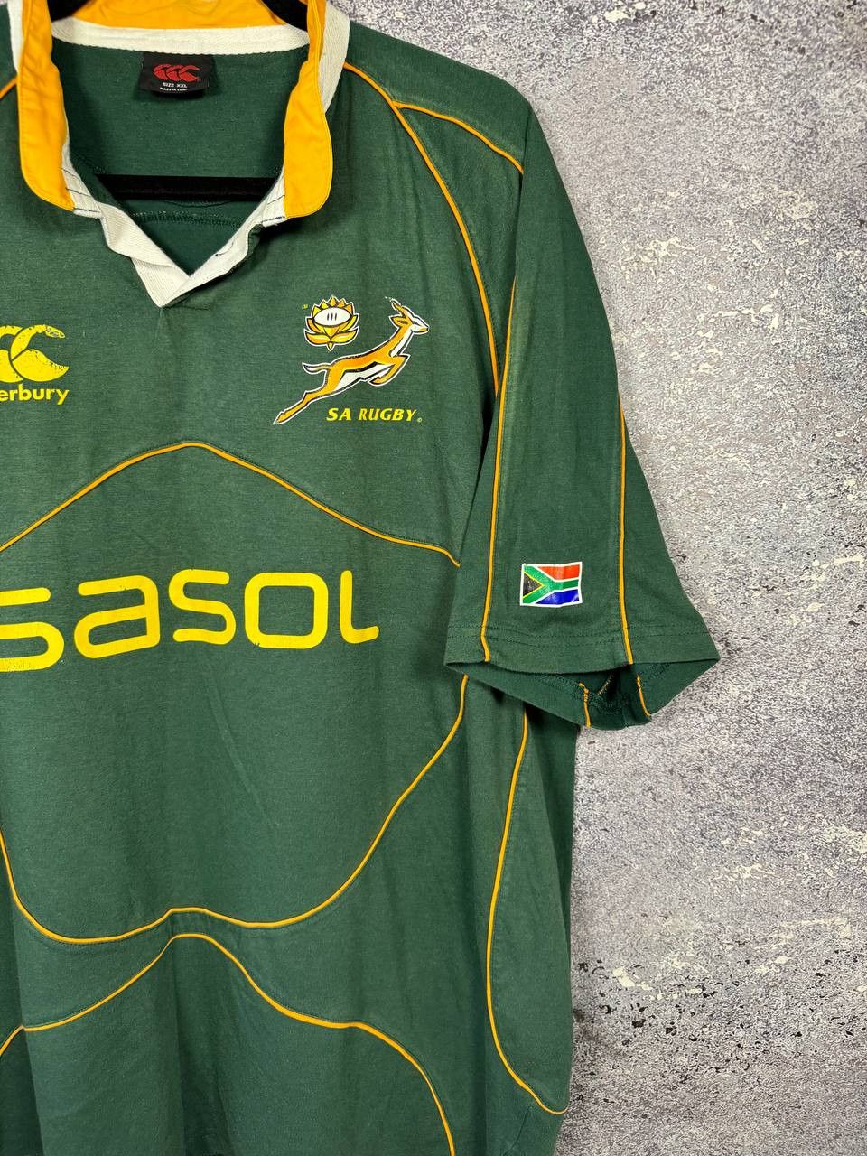 Canterbury of New Zealand South Africa Canterbury Home Rugby Jersey 2007 Union Sasol Size US XXL / EU 58 / 5 - 3 Thumbnail