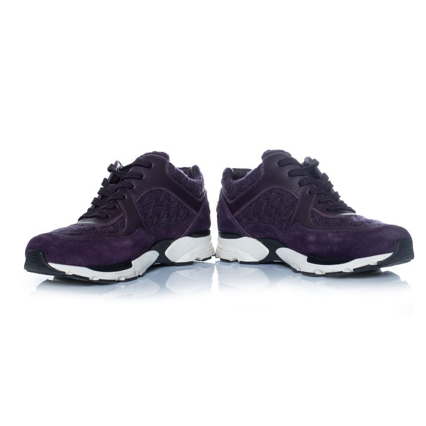 Chanel Chanel, purple interlocking CC logo sneakers Size US 9 / IT 39 - 4 Thumbnail