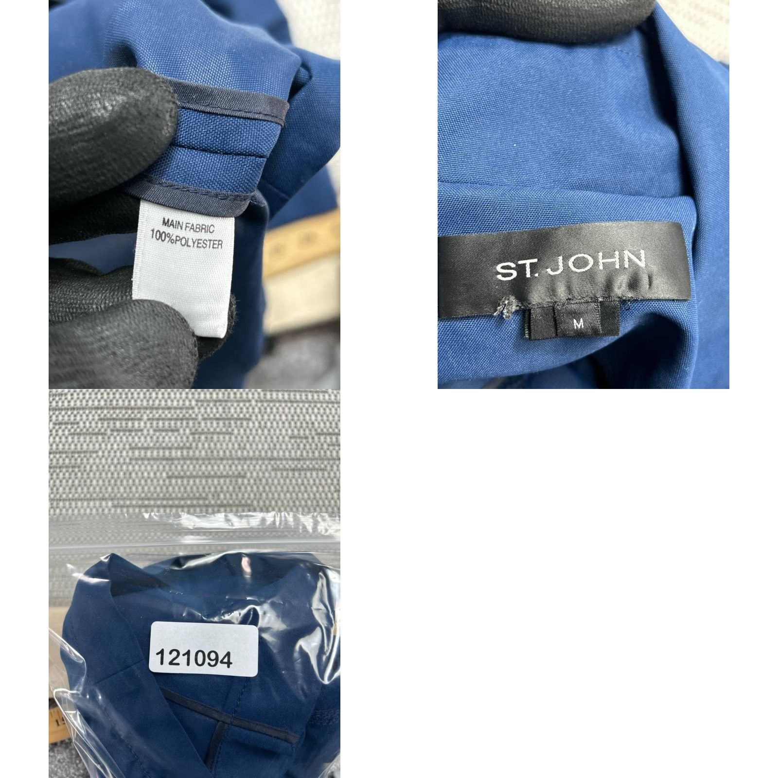 St. John VINTAGE St John Pea Coat Womens Medium Blue Casual Double Breasted Winter Size M / US 6-8 / IT 42-44 - 8 Thumbnail