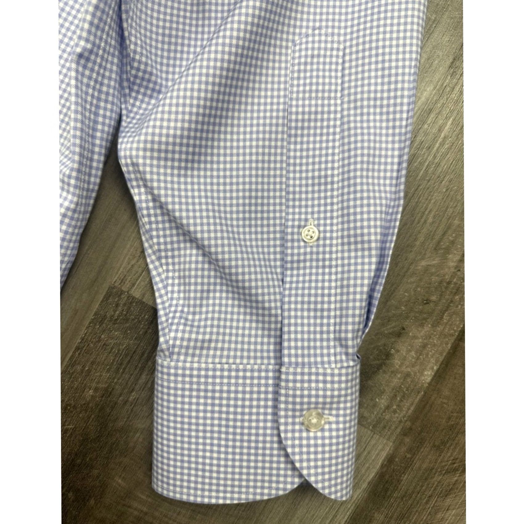 Proper Cloth Proper Cloth Non-Iron Stretch Supima Micro Gingham Long Sleeve - 16 / 34 (L) Purple Men Long Sleeve Adult Large Mens Size US L / EU 52-54 / 3 - 4 Thumbnail