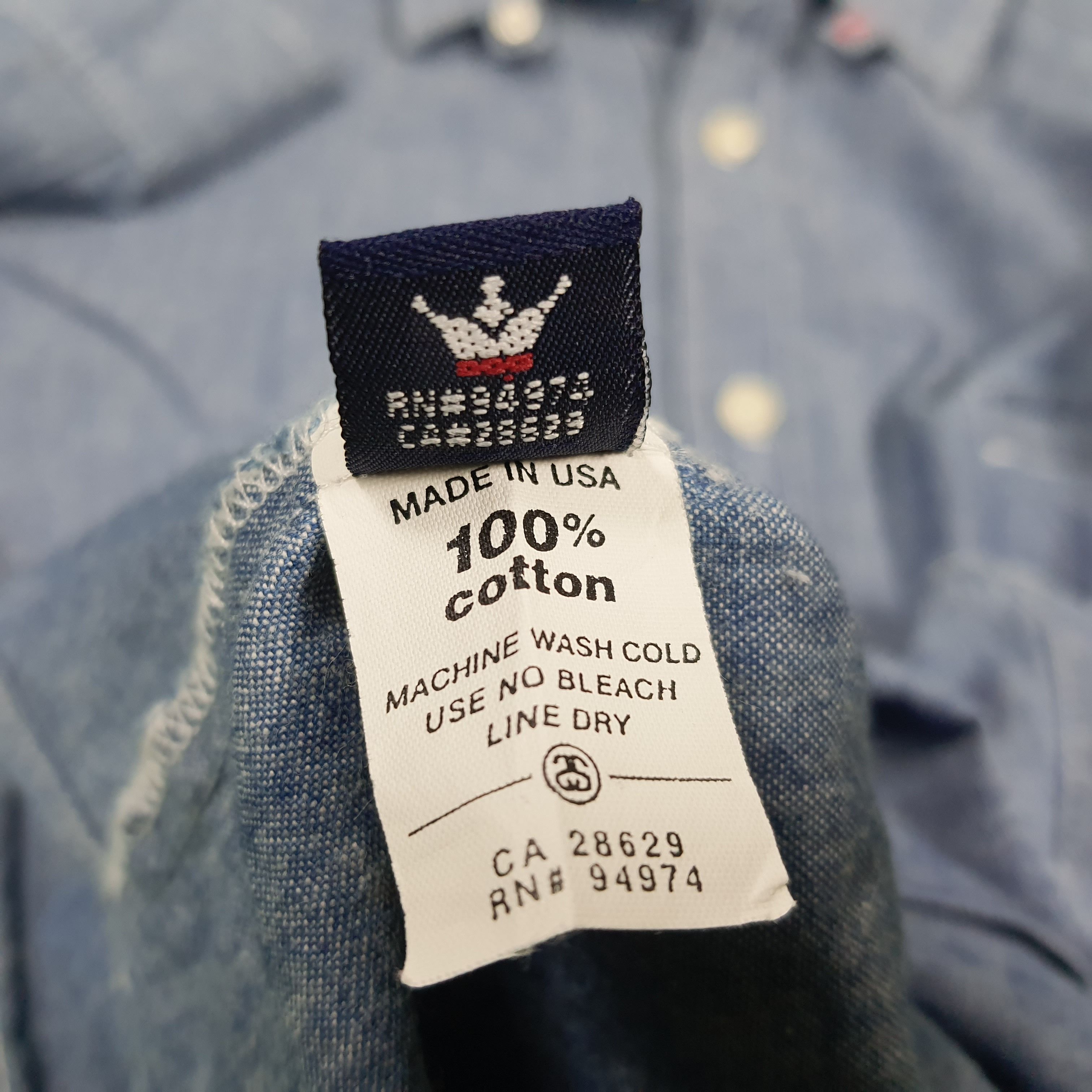 Stussy Vintage Stussy Blue Denim Style Button Up Shirt C294N24 Size US L / EU 52-54 / 3 - 8 Thumbnail