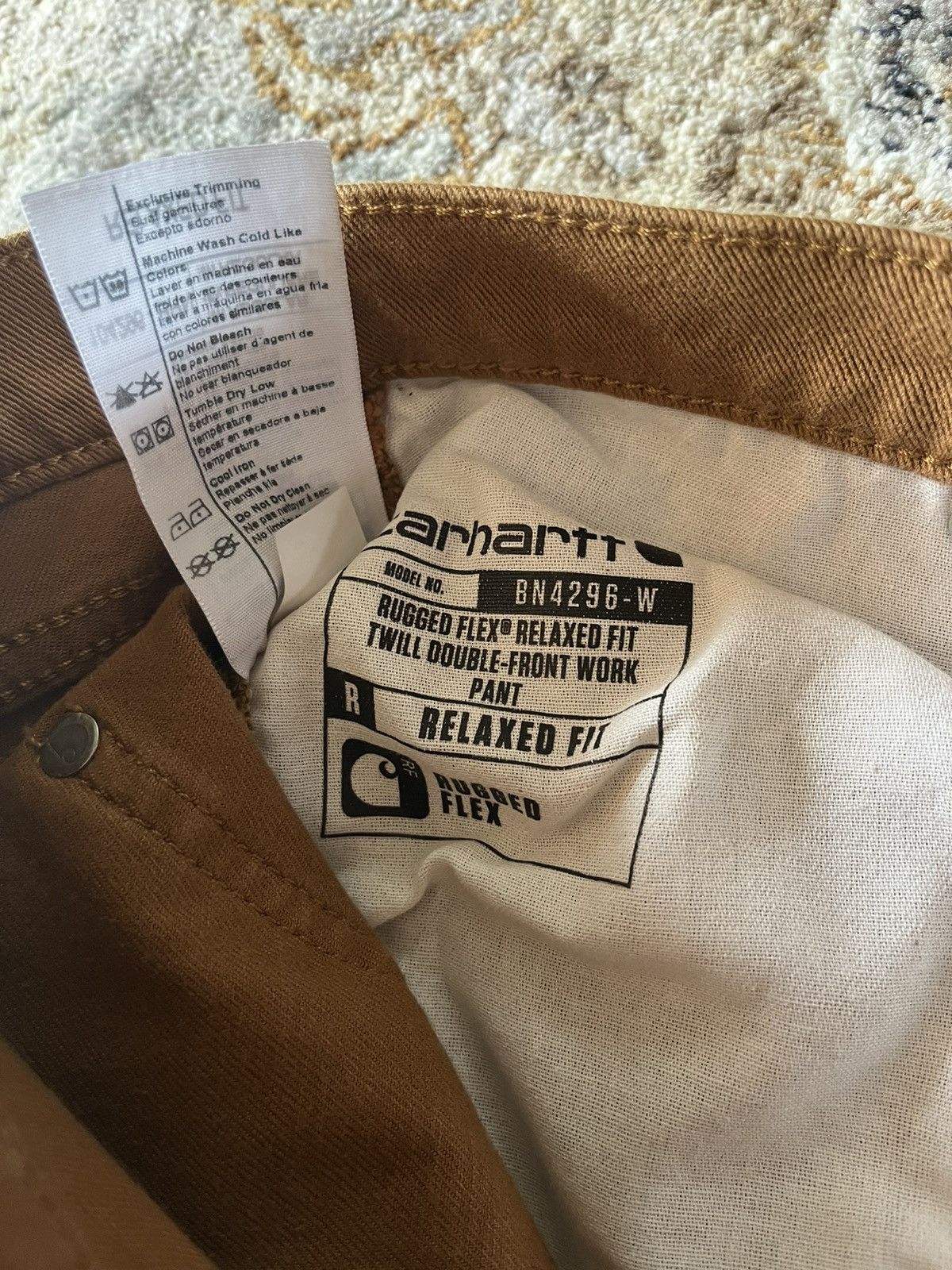 Carhartt Relaxed Carpenter Cargo Barn Double Front Twill Pants Size 38" / US 16 / IT 52 - 6 Thumbnail