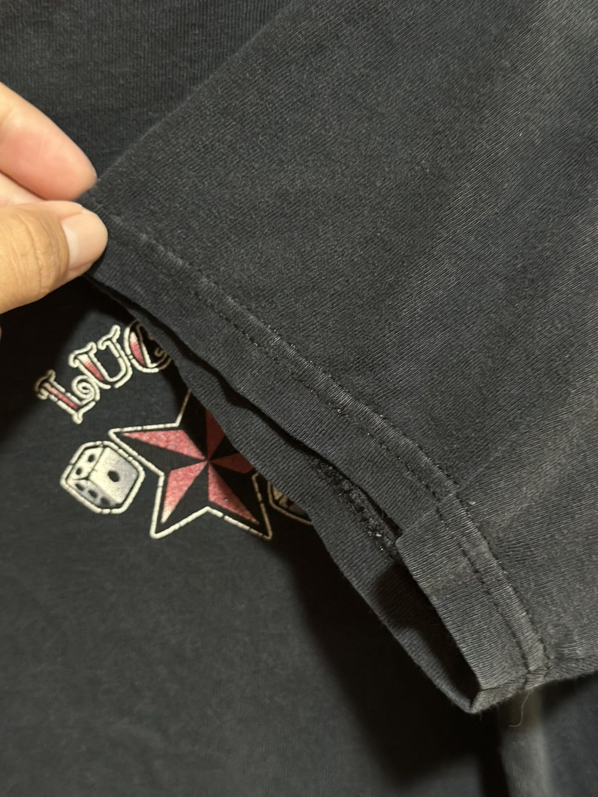Lucky Brand × Vintage Vintage Mans Ruin Lucky 13 Faded Tee Size US M / EU 48-50 / 2 - 3 Thumbnail