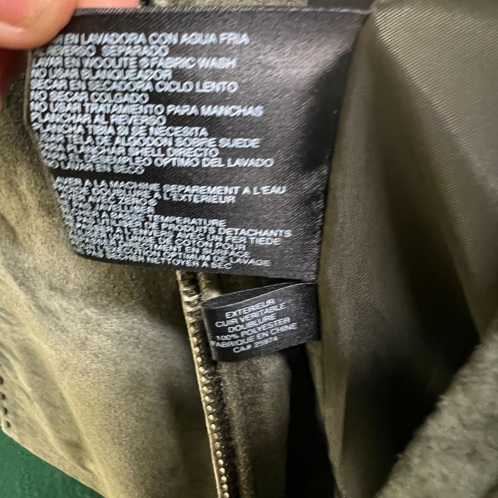 Other Bernardo Olive Green Washable Suede Full Zip Jacket Womens S Size US M / EU 48-50 / 2 - 9 Thumbnail