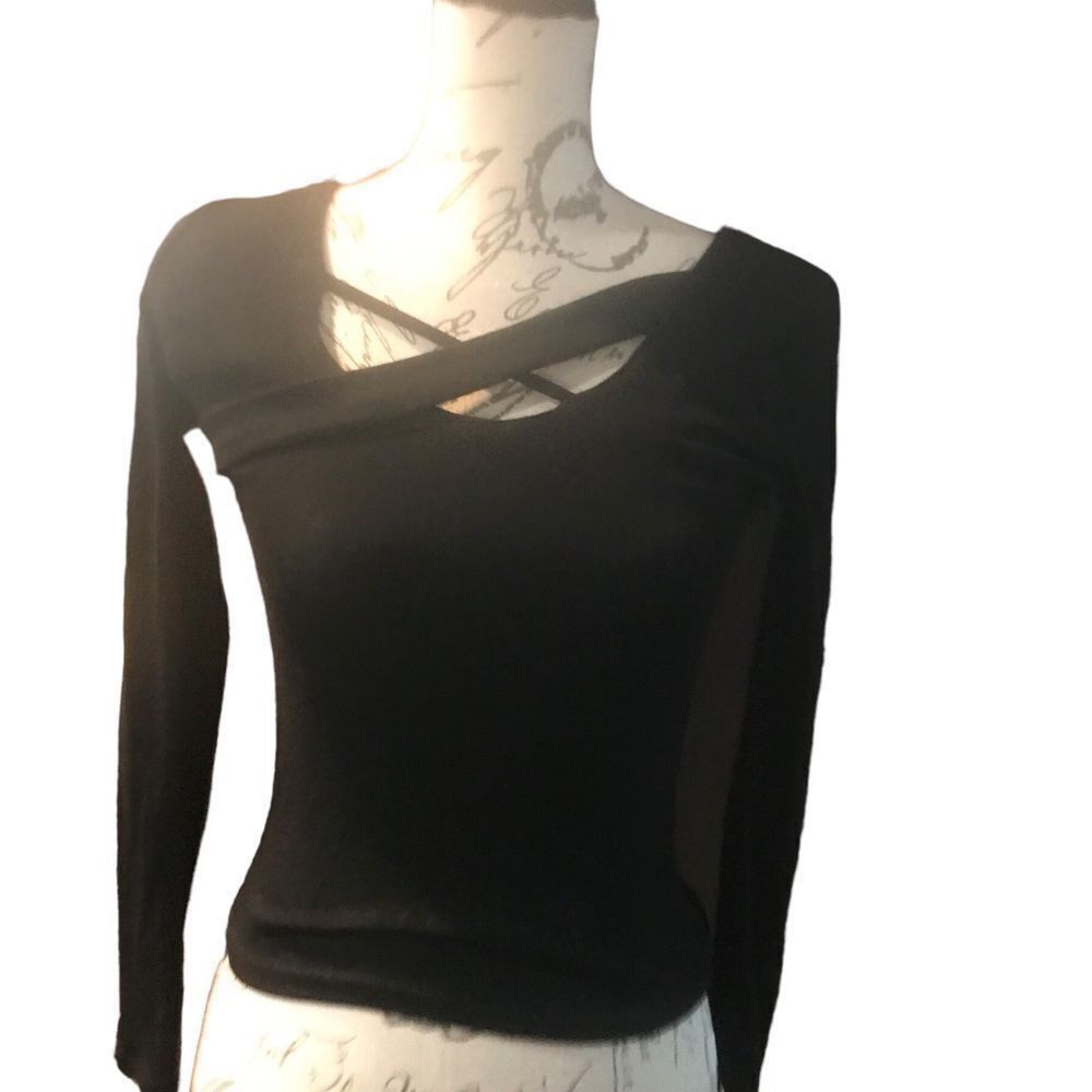 Other Ruee Black long sleeve knit blouse size extra small Size S / US 4 / IT 40 - 3 Thumbnail