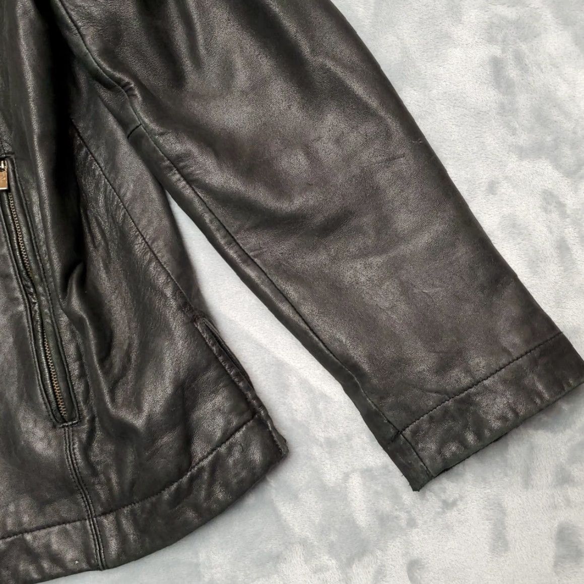 Express VINTAGE Express World Brand Leather Jacket Womens L Black Motorcycle Style Pocket All Seasons Size L / US 10 / IT 46 - 5 Thumbnail