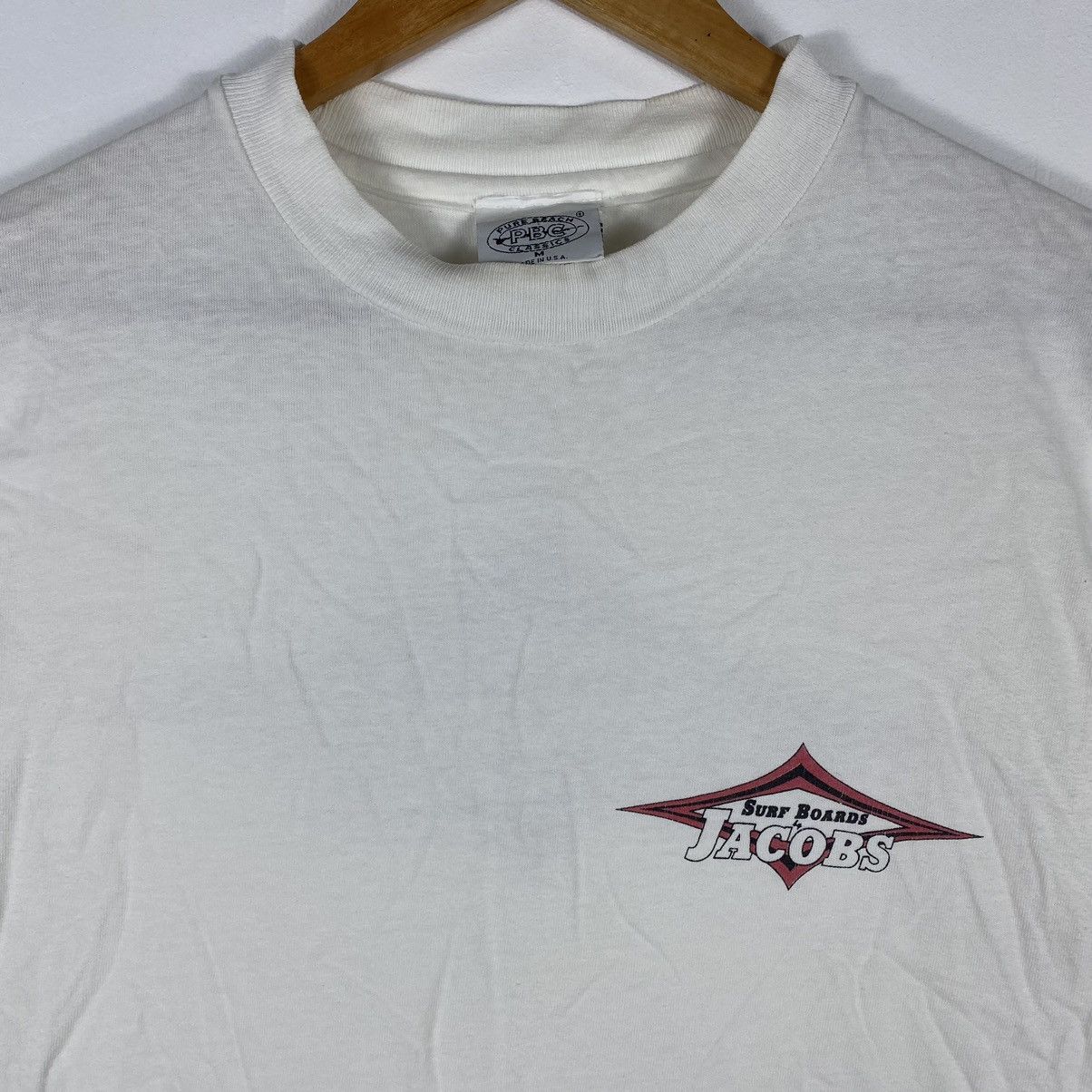 Vintage VINTAGE 90's JACOBS SURF BOARDS PURE BEACH SURFING TEE Size US M / EU 48-50 / 2 - 6 Thumbnail