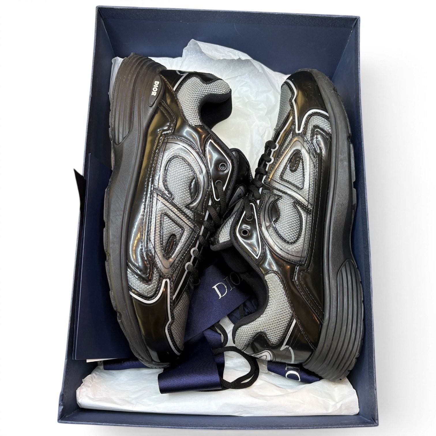 adidas gazelle silver green womens Dior // Navy & White Monogram B23 Sneaker  VSP Consignment
