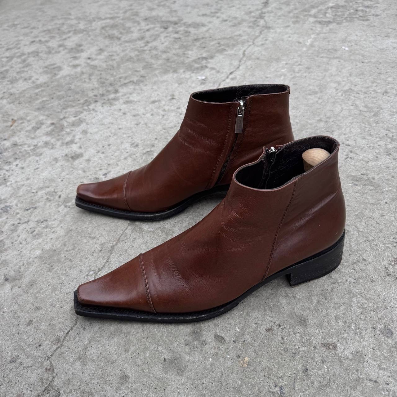 RoccoP Luxury Man’s Rocco P Leather Shoes Size 42 Old Money 00s USA Size US 8.5 / EU 41-42 - 3 Thumbnail