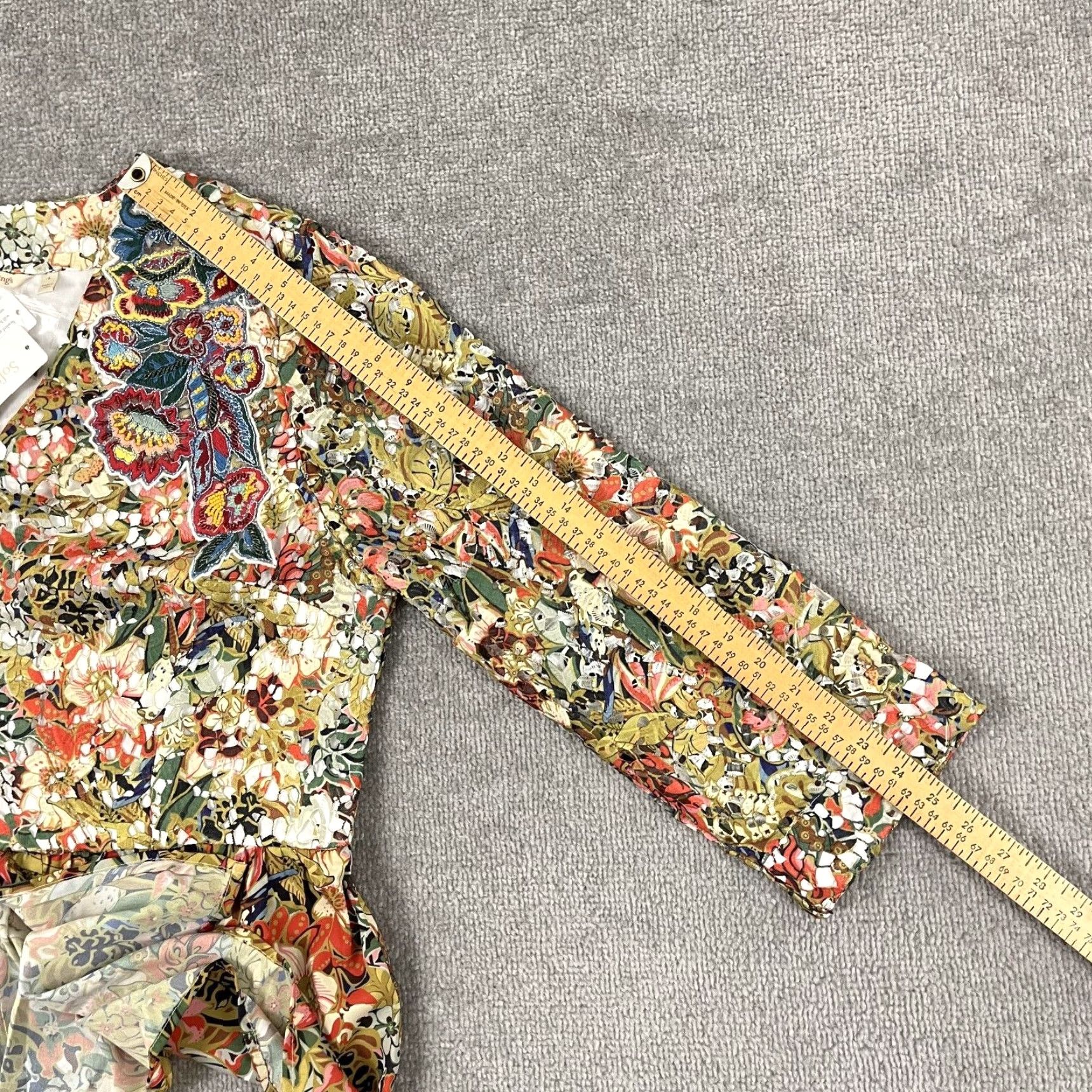 Soft Surroundings SOFT SURROUNDINGS Ariege Jacket Womens Large Floral Embroidered Beaded Lace BOHO Size L / US 10 / IT 46 - 6 Thumbnail