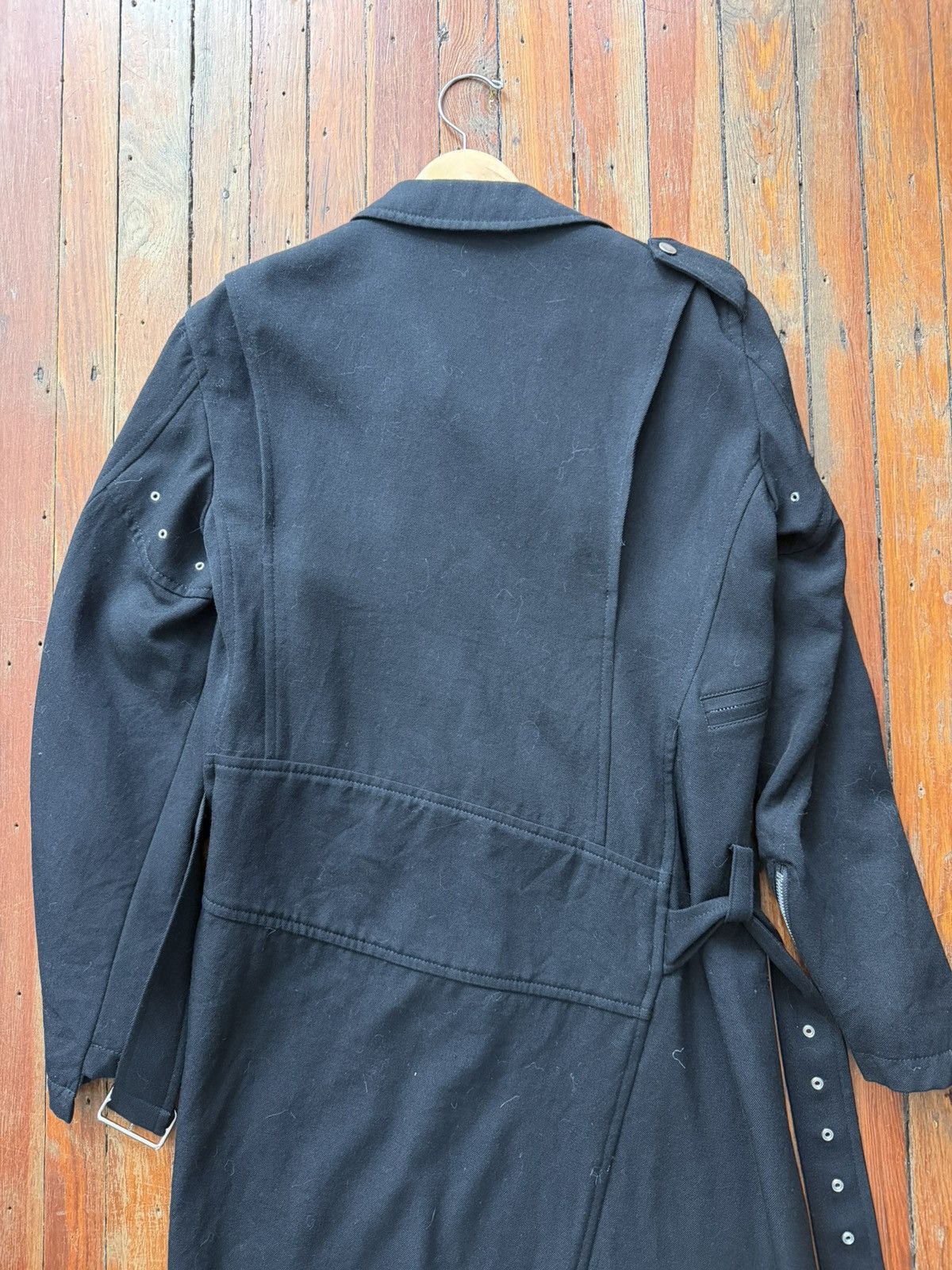 Comme des Garcons Homme Plus Black long biker light jacket Comme Des Garçons Homme Plus Size US S / EU 44-46 / 1 - 7 Thumbnail