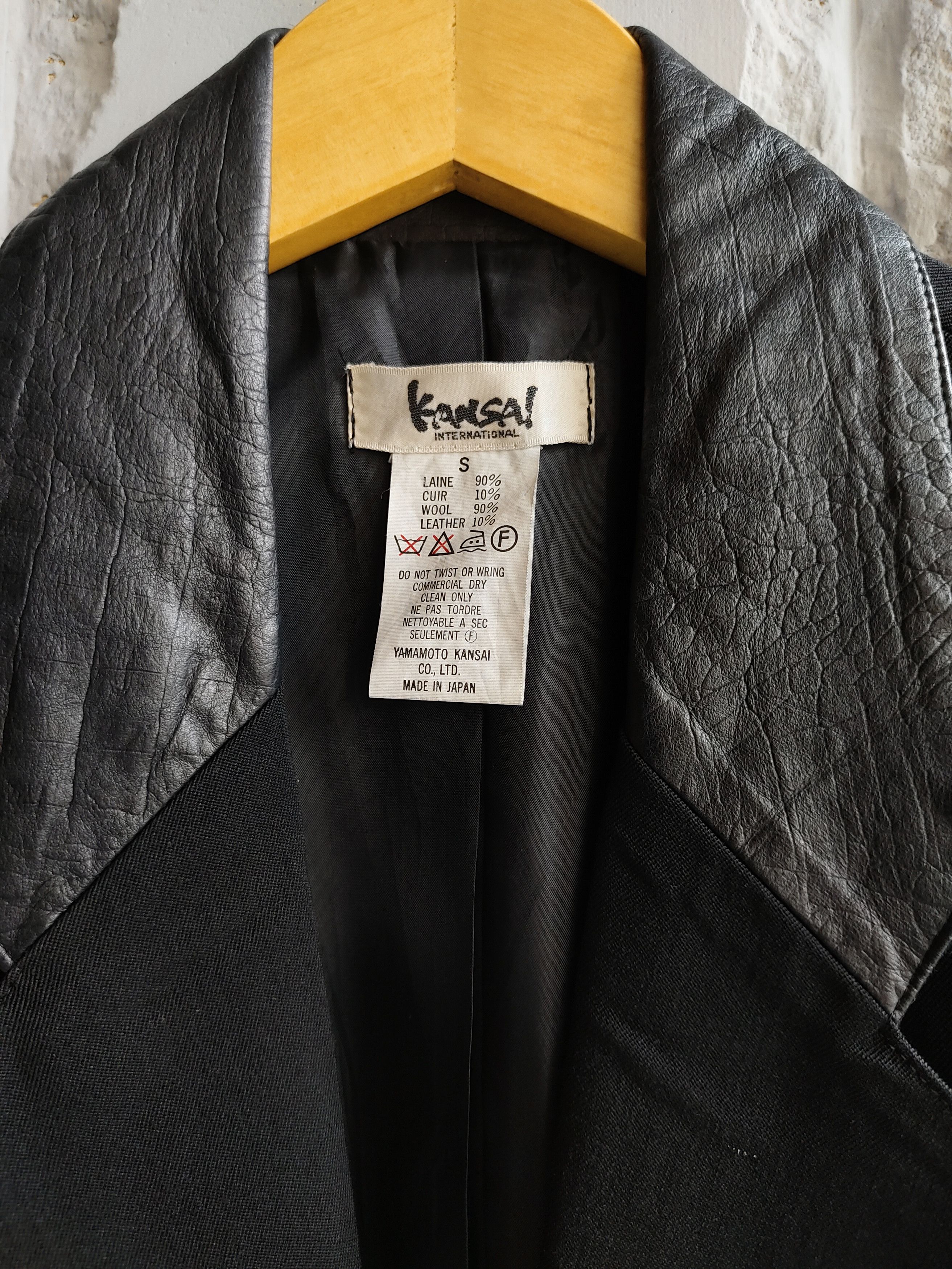 Kansai Yamamoto 80s Kansai- Archive Crocodile Embossed Leather Panel Blazer Size US M / EU 48-50 / 2 - 6 Thumbnail