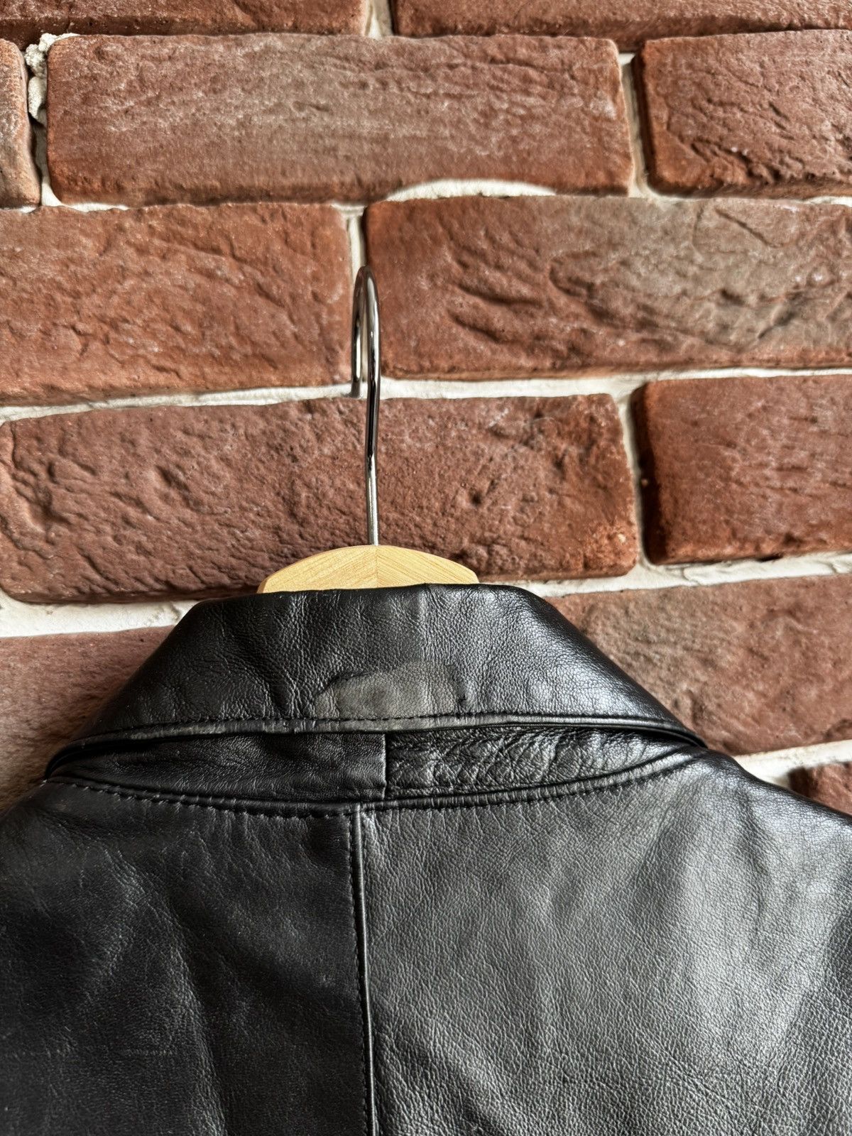 Leather Vintage Genuine Real Leather Jacket High Quality Rock Punk Size US L / EU 52-54 / 3 - 11 Thumbnail