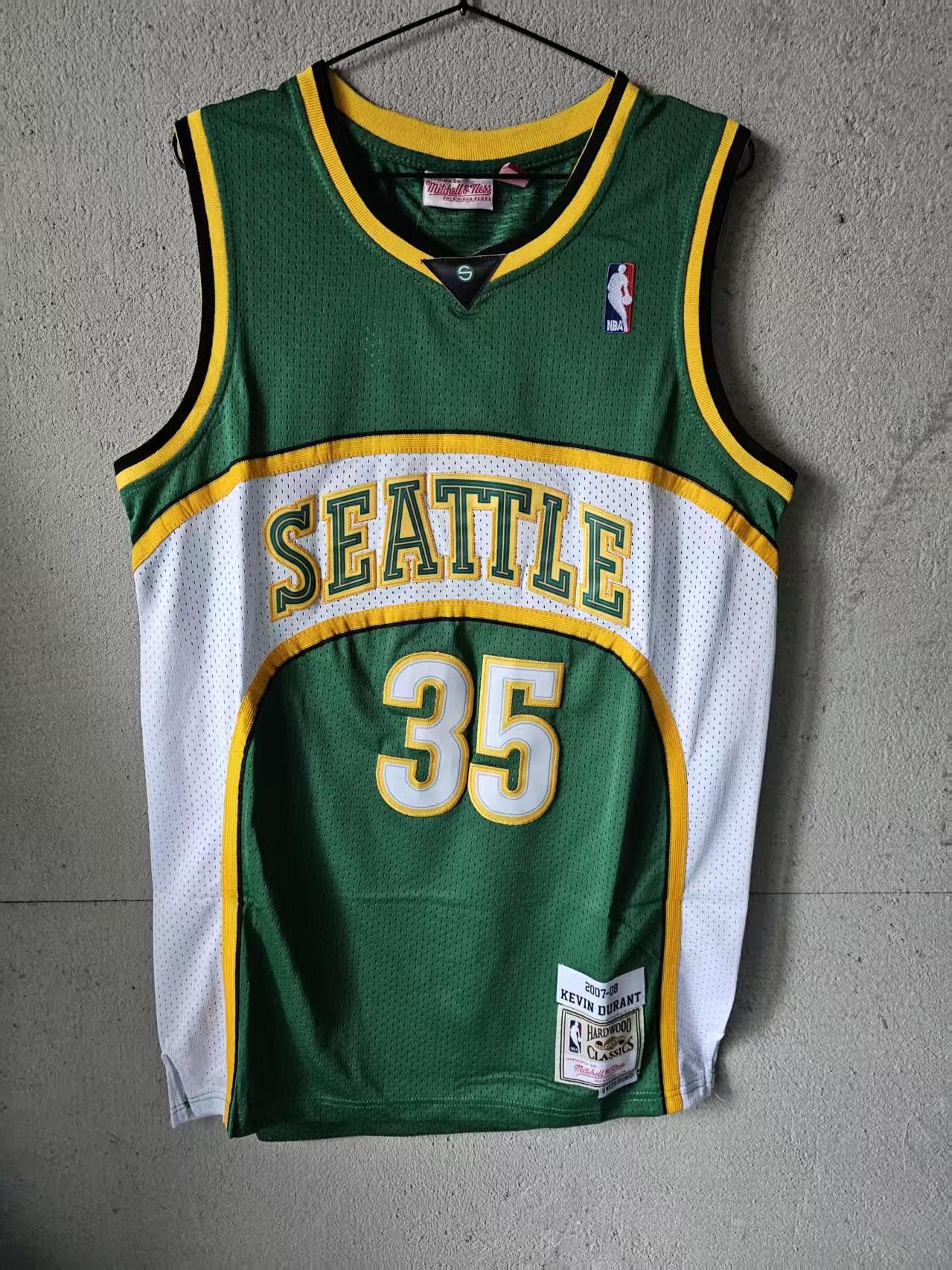 NBA Seattle Supersonics #35 Kevin Durant Jersey Green Small Size US S / EU 44-46 / 1 - 1 Thumbnail