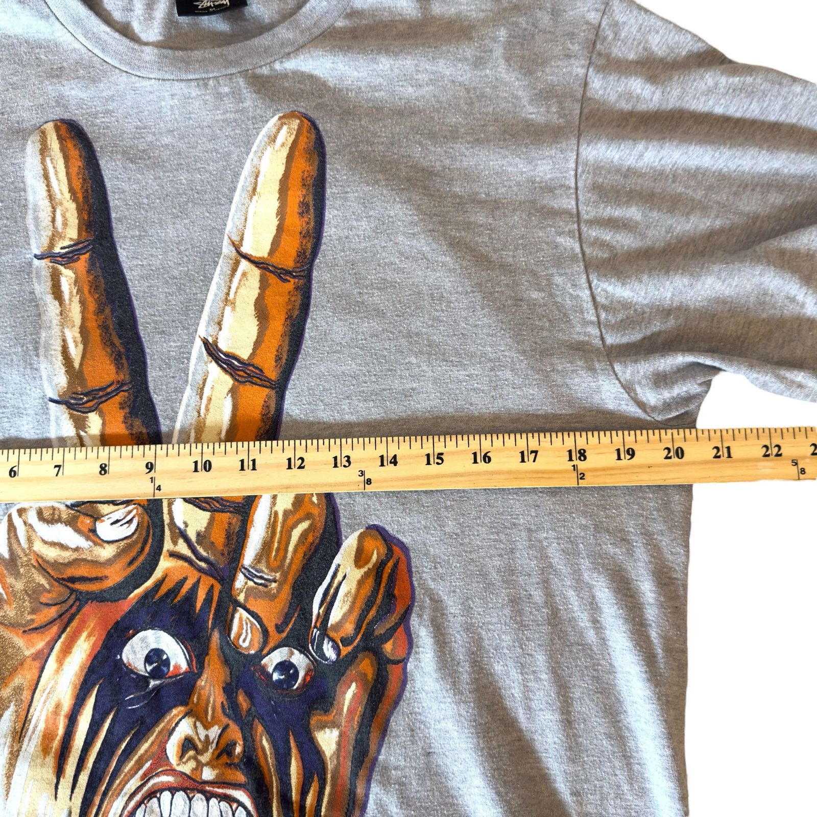 Stussy Stussy SS20 Peace Hand T-shirt Mens M - Designer Streetwear Size US M / EU 48-50 / 2 - 13 Thumbnail