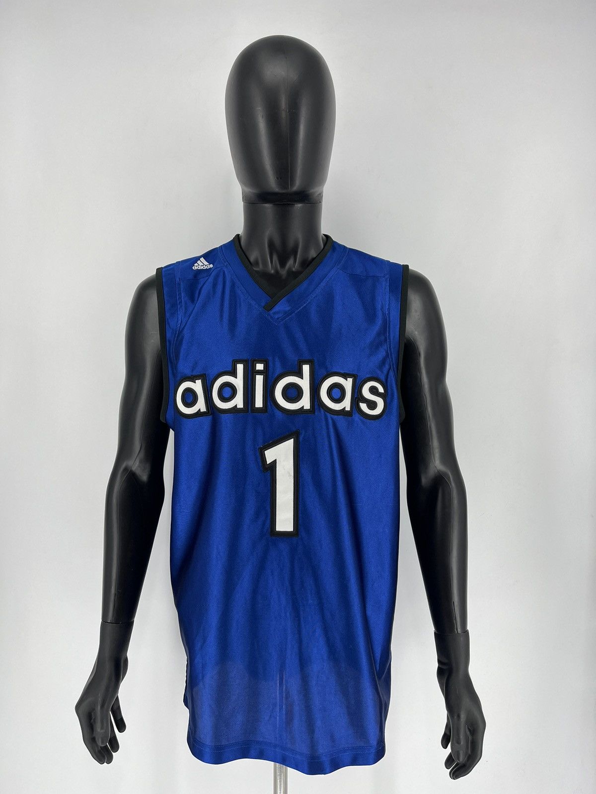 Adidas Adidas Vintage 90s Jersey Number One Basketball Rare Item Size US L / EU 52-54 / 3 - 2 Thumbnail