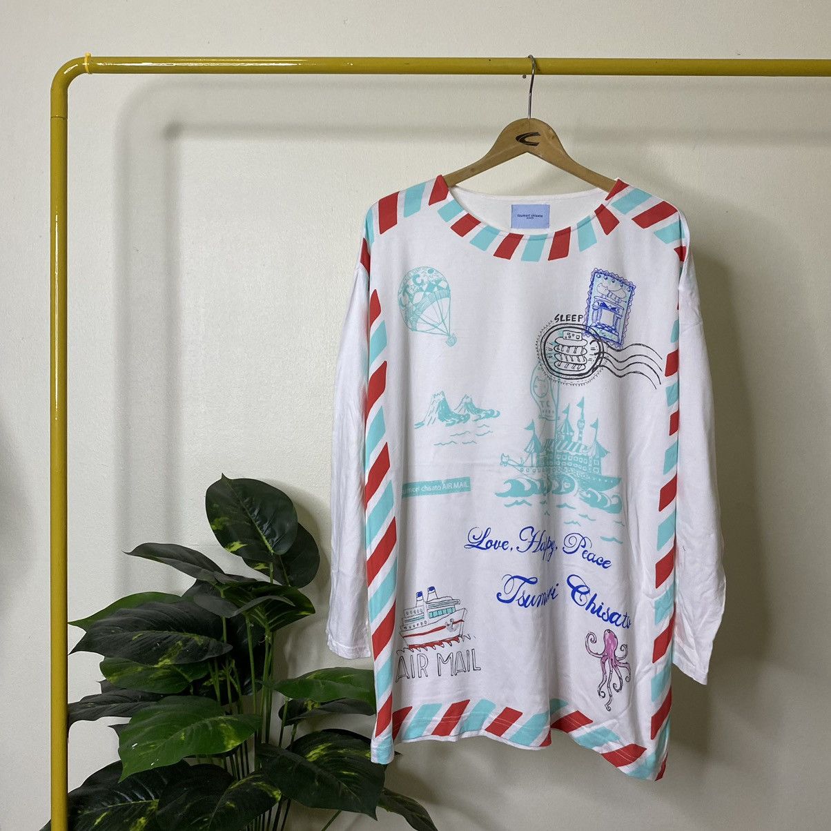 Issey Miyake × Tsumori Chisato Japanese Designer Tsumori Chisato Overprint LS T Shirt Size US L / EU 52-54 / 3 - 1 Thumbnail