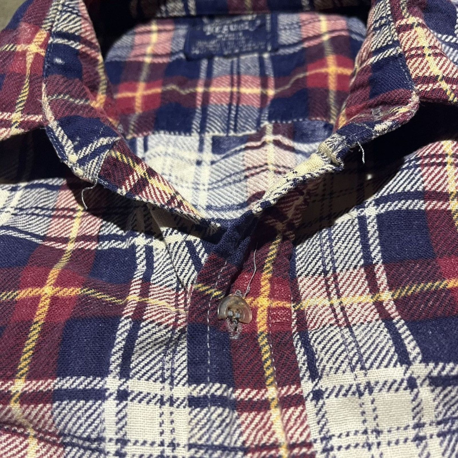 Vintage Vintage 70s Kingswell Kasuals Blue/Red Cotton Plaid Flannel Size US L / EU 52-54 / 3 - 3 Thumbnail