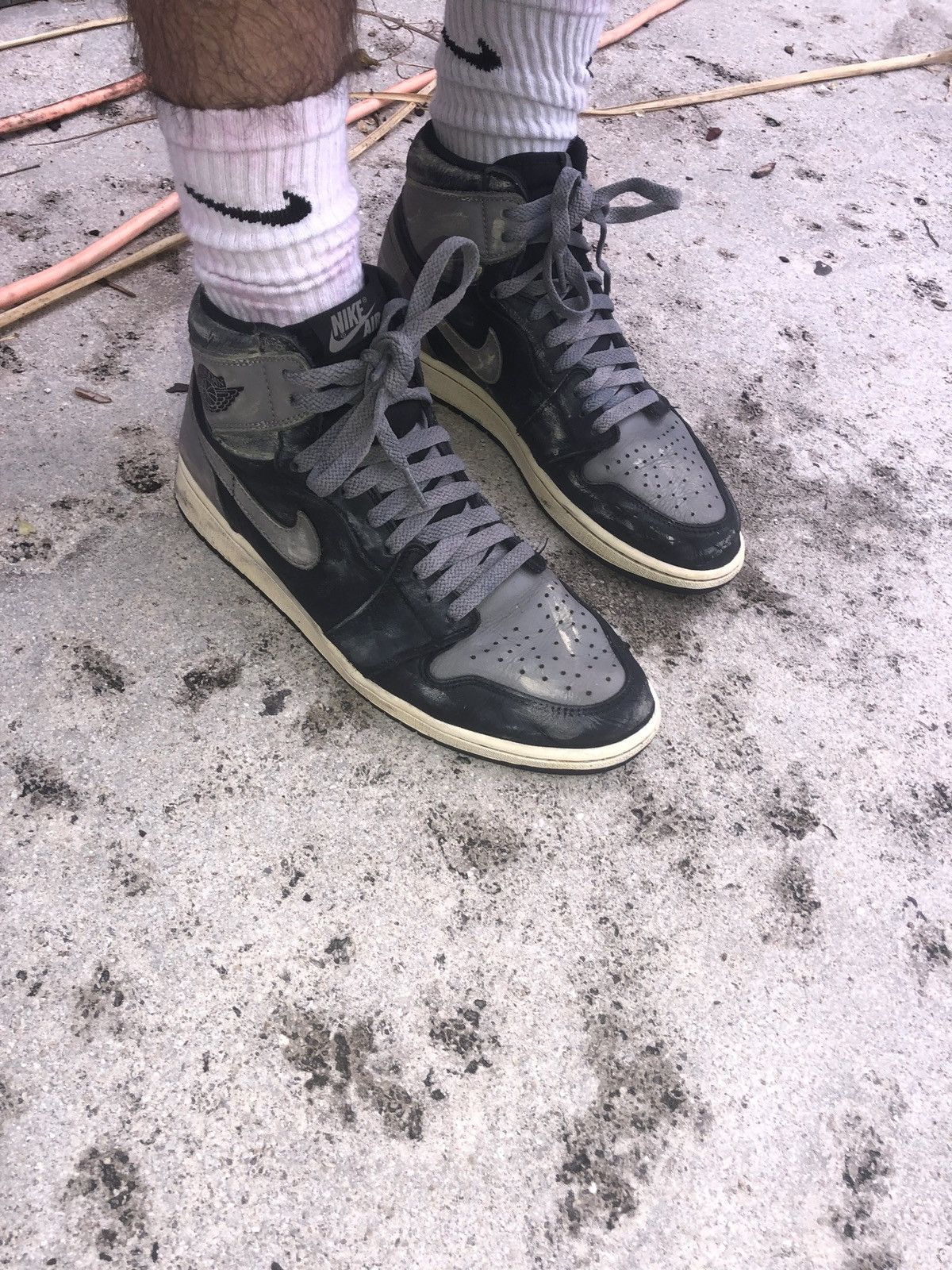 Nike × Vintage Jordan 1 - Shadow (1985/vintage custom) Size US 10.5 / EU 43-44 - 5 Thumbnail