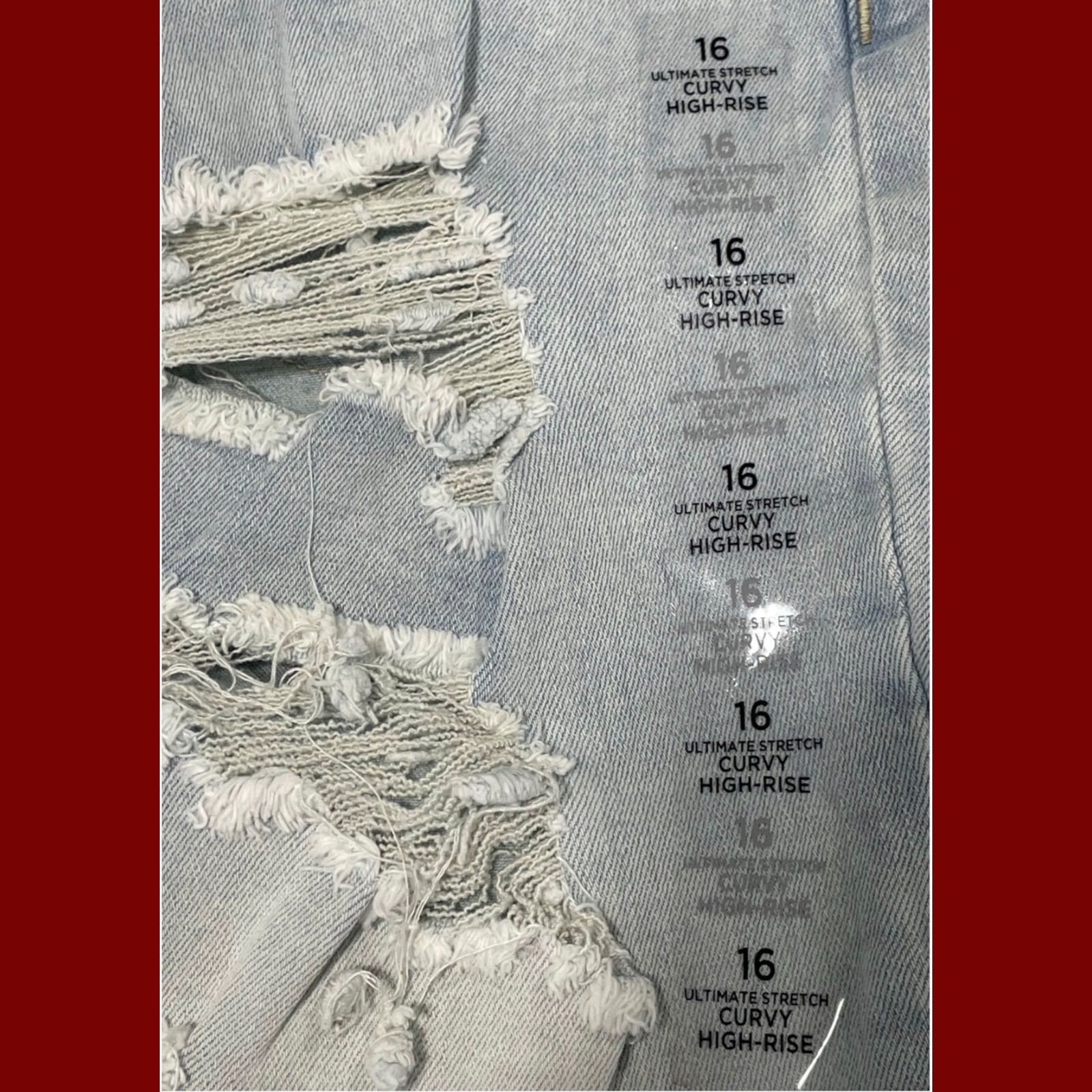 Other Rue + - Women's Ultimate Stretch Curvy High-Rise Jeans Distr Size 38" / US 16 / IT 52 - 15 Thumbnail
