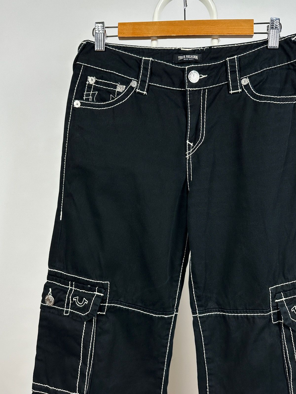 Japanese Brand True Religion Low Rise Baggy Cargo Pants Size US 28 / EU 44 - 4 Thumbnail