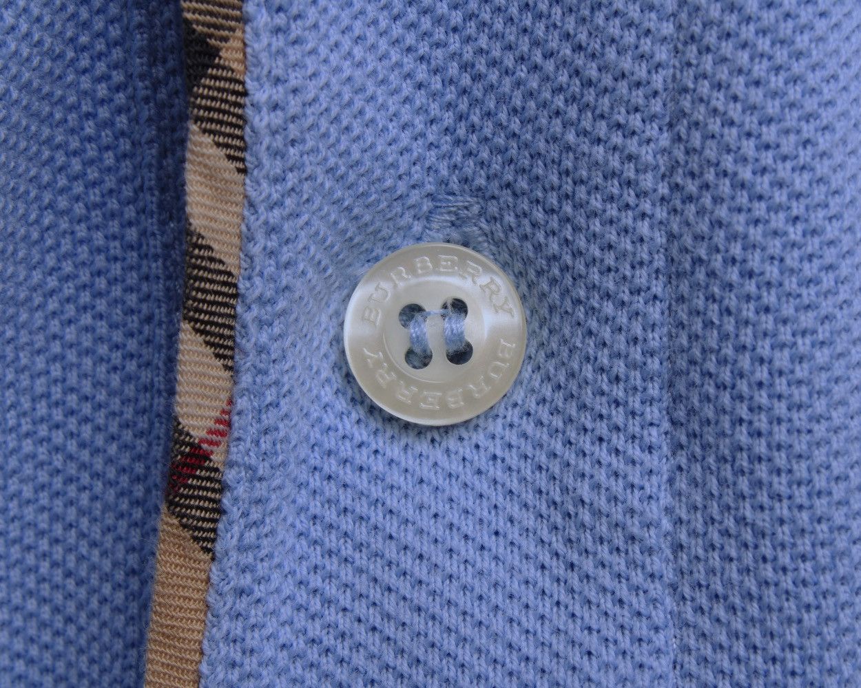 Burberry × Vintage Burberry London Blue Big Size Long Polo Shirt Size US XL / EU 56 / 4 - 7 Thumbnail