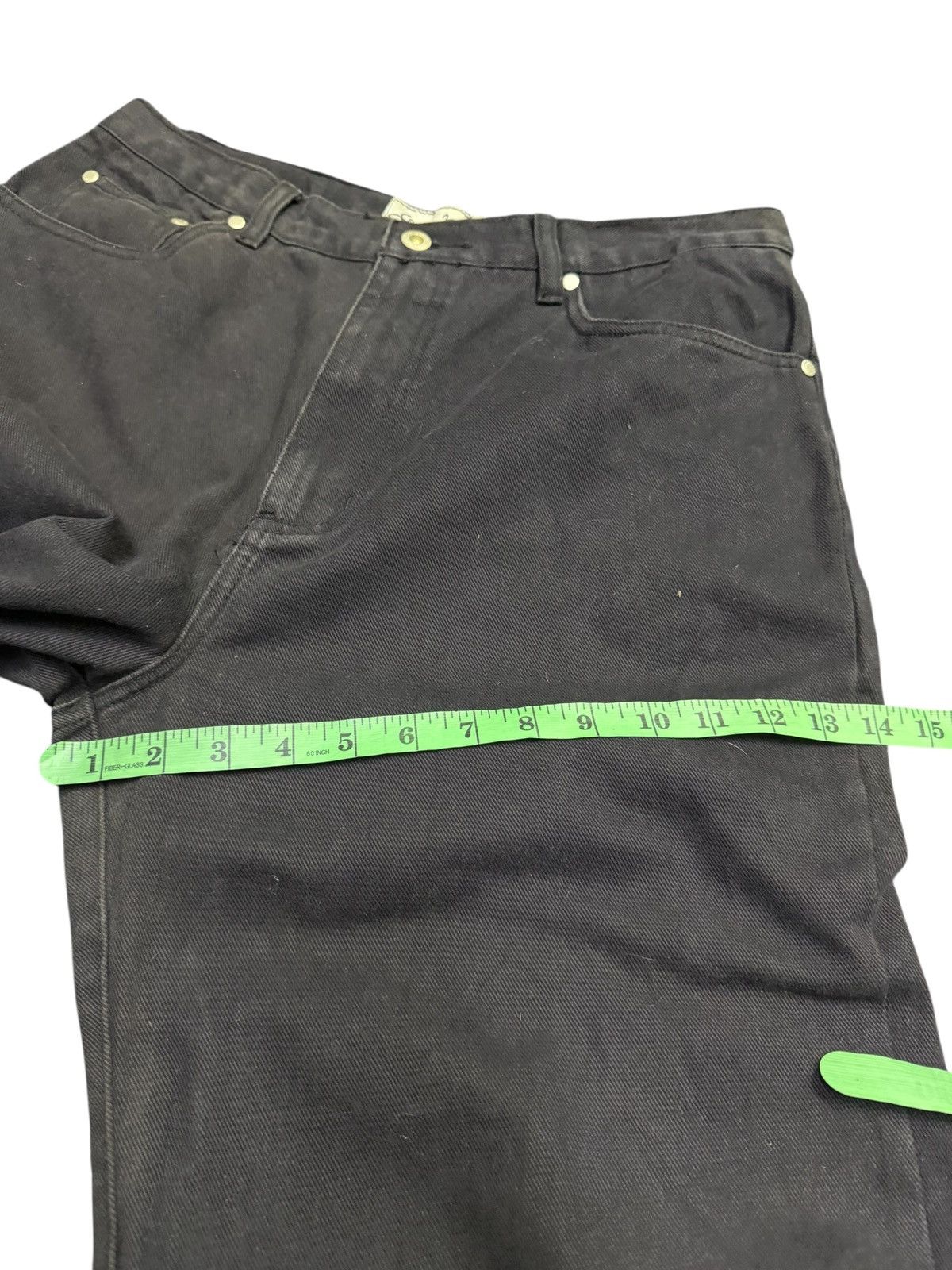 Sean John Vintage Sean Jean Super Black Baggy Denim Embroidered Size US 34 / EU 50 - 14 Thumbnail