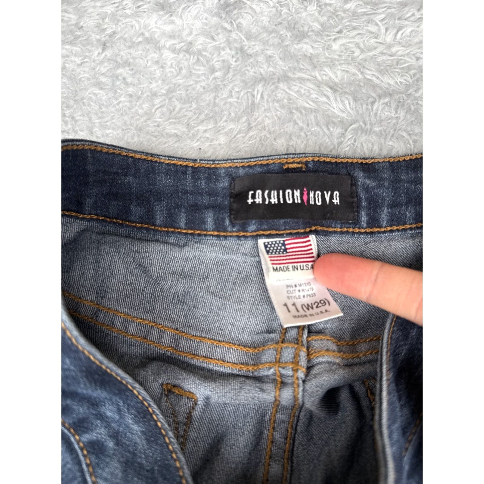 Fashion Nova Fashion Nova Jeans Junior 11 Blue Denim Skinny Mid Rise Cotton Blend USA 29x29 Size 32" / US 10 / IT 46 - 6 Thumbnail