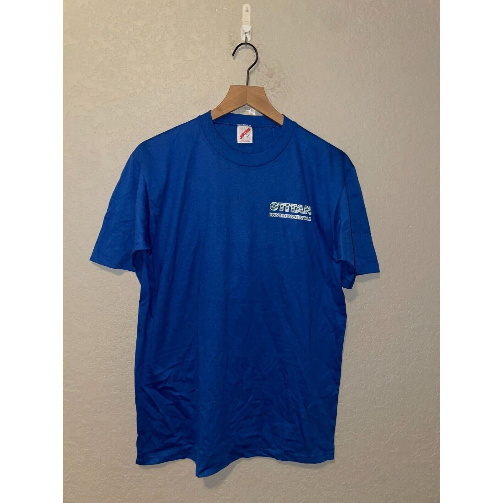 Jerzees Vintage Otitan Environmental Shirt Blue #7 Tee USA 90s Large Size US L / EU 52-54 / 3 - 1 Thumbnail