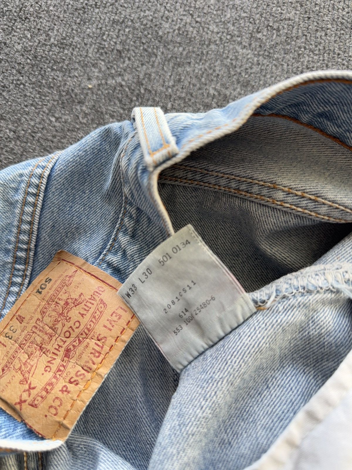 Levi's Vintage Clothing Vintage 90s Levi’s 501 Distressed Western USA Straight Jeans Size US 32 / EU 48 - 9 Thumbnail