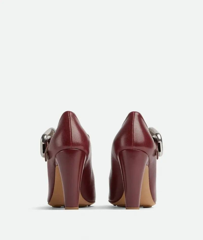 Bottega Veneta o1n1vont1125 Mostra Mary-Jane Pump in Red Size US 8 / IT 38 - 3 Thumbnail