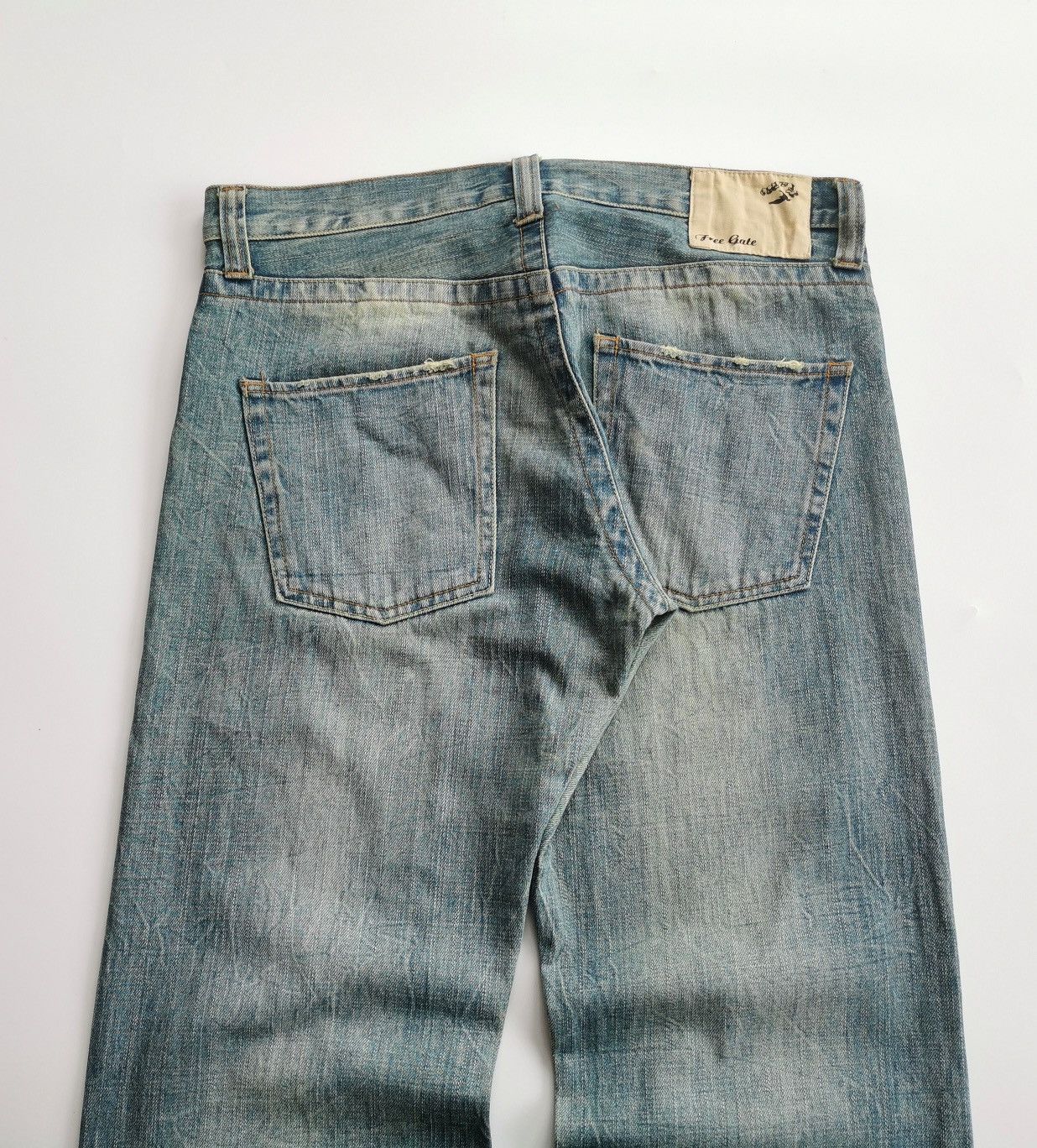 Japanese Brand Thrashed Free Gate Japan Distressed Dirty Jeans Size US 34 / EU 50 - 4 Thumbnail