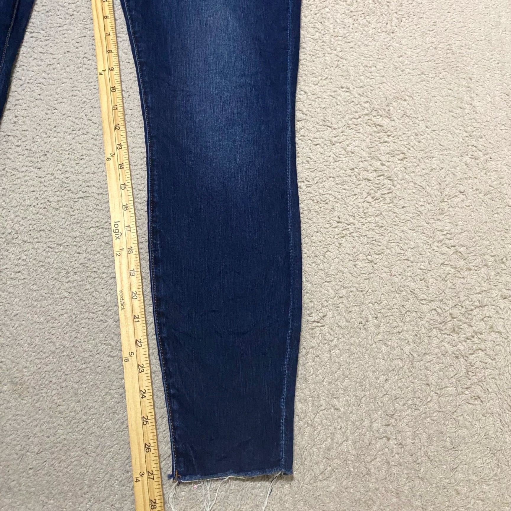 Vintage KUT from the Kloth Jeans Womens 8 Blue Denim Dark Wash Skinny High Rise Button Zip Size 30" / US 8 / IT 44 - 6 Thumbnail
