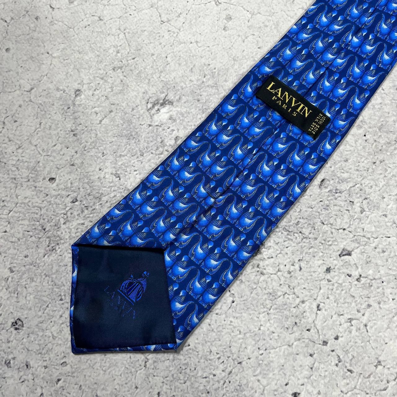 Lanvin Lanvin Tie Silk Bird Pattern Vintage Size ONE SIZE - 5 Thumbnail