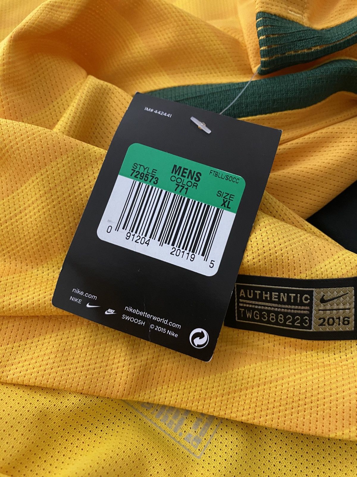Nike Nike x Australia XL 2018 dswt nowa Home kit player issue Size US XL / EU 56 / 4 - 6 Thumbnail
