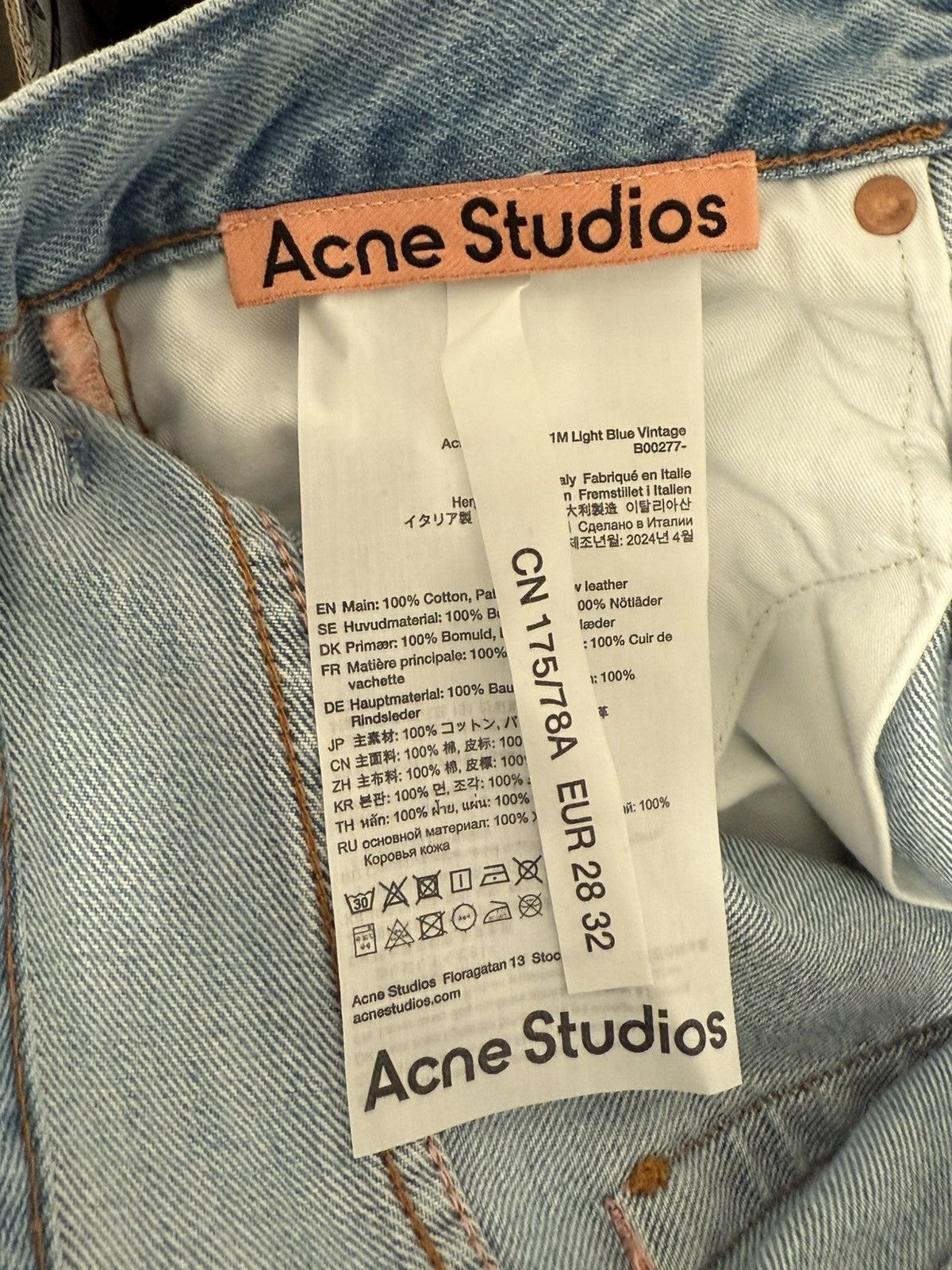 Acne Studios Acne Studios 2021M Light Blue Vintage Size US 28 / EU 44 - 3 Thumbnail