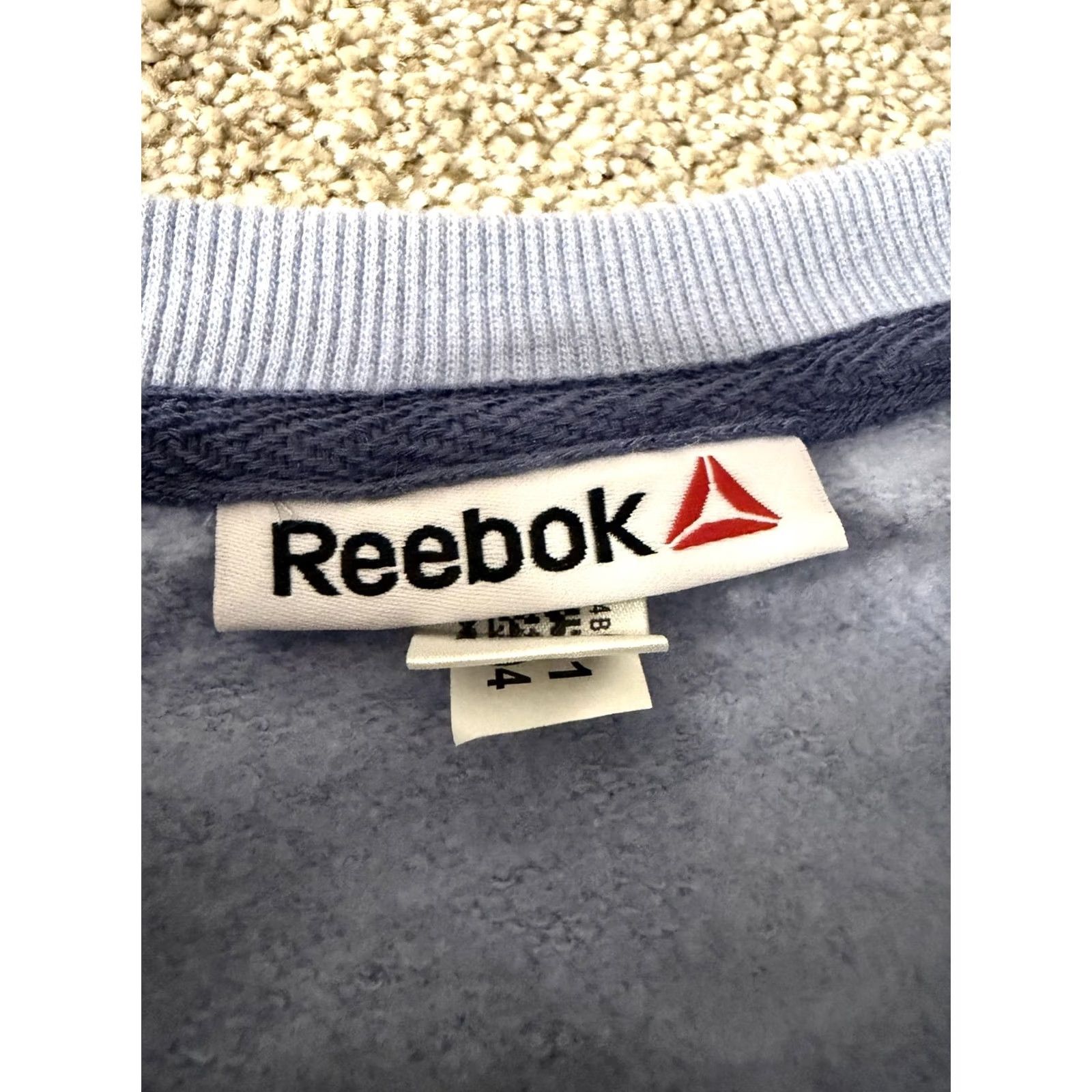 Reebok Reebok Sweatshirt Mens Large Blue Fleece Pullover Logo Crewneck Long Sleeve Graphic Print Size US L / EU 52-54 / 3 - 7 Thumbnail