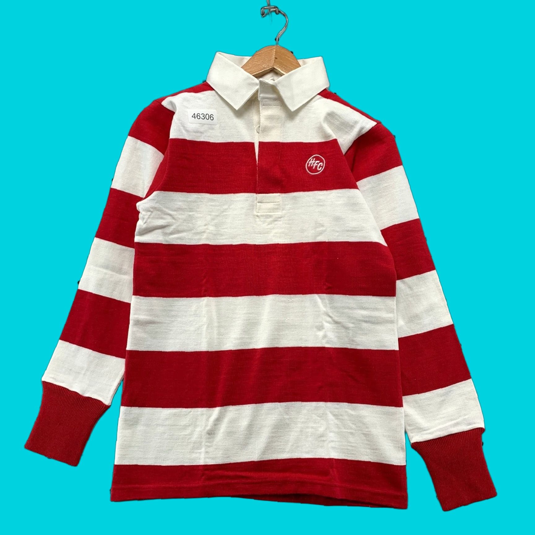 Vintage VINTAGE Vantage Rugby Polo Shirt Men S Red White Stripe HFC Long Sleeve USA Size US S / EU 44-46 / 1 - 1 Thumbnail