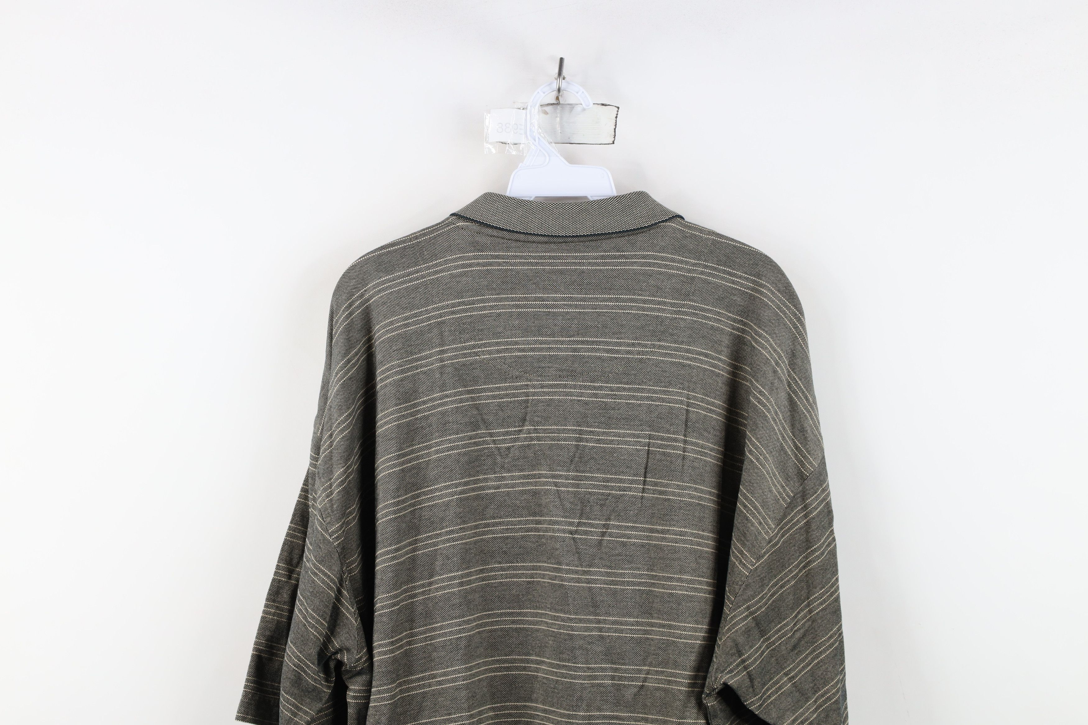 Vintage Vintage 90s Streetwear Striped Knit Collared Golf Polo Shirt Size US XL / EU 56 / 4 - 11 Thumbnail