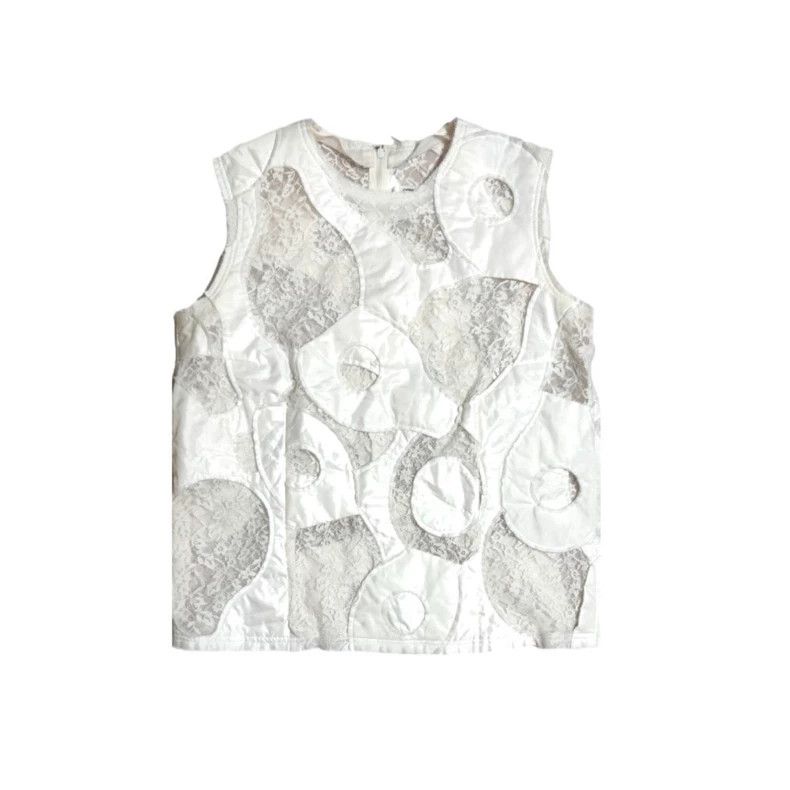 Comme des Garcons Comme Des Garcons Lace-quilted deconstructed vest vest top Size M / US 6-8 / IT 42-44 - 1 Thumbnail