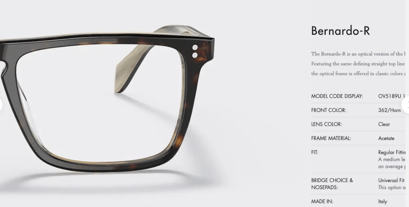 Oliver Peoples Oliver Peoples Bernardo-R 51mm Optical Frames Size ONE SIZE - 8 Thumbnail