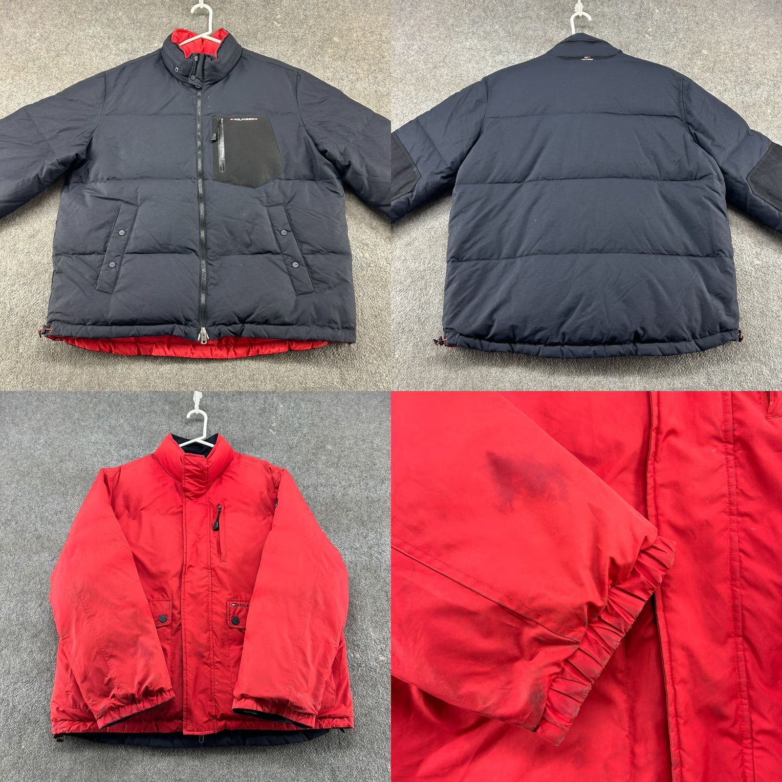 Tommy Hilfiger VINTAGE Tommy Hilfiger Jacket Mens M Black Reversible Puffer Down Parka 90s Hiking Outdoor Size US M / EU 48-50 / 2 - 8 Thumbnail