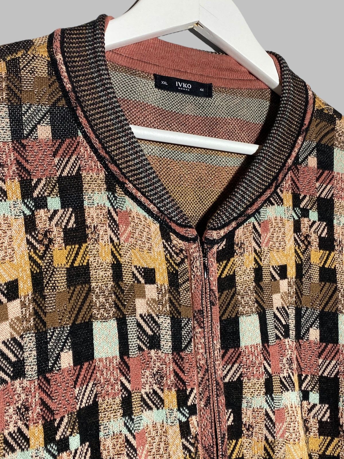 Other 🔥 IVKO TARTAN CHECK PATTERN SUIT BOMBER & SWEATPANTS WONEN’S Size XXL / US 16-18 / IT 52-54 - 3 Thumbnail