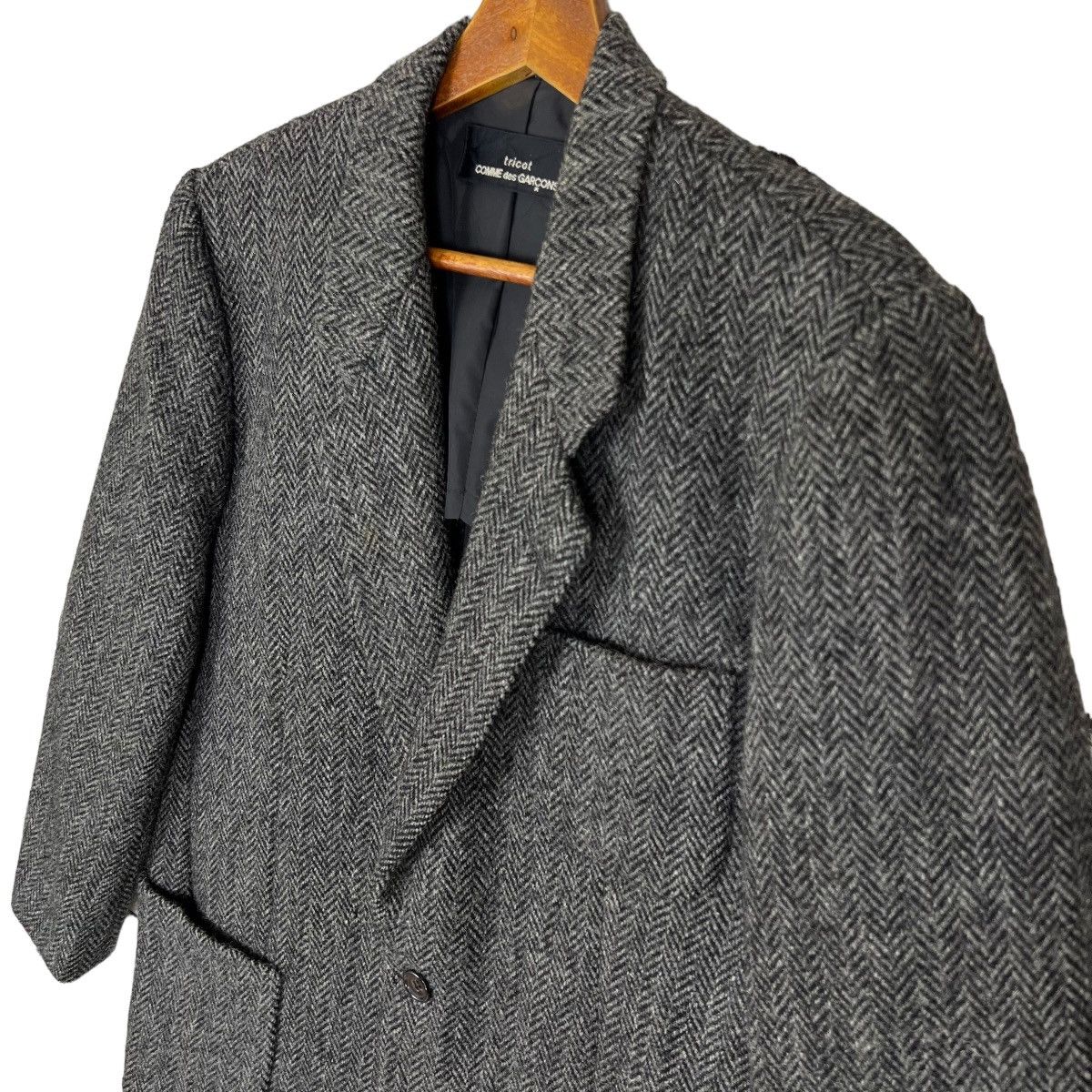 Comme des Garcons Gray Herringbone Tweed Blazer CDG x Harris Tweed Size US M / EU 48-50 / 2 - 5 Thumbnail