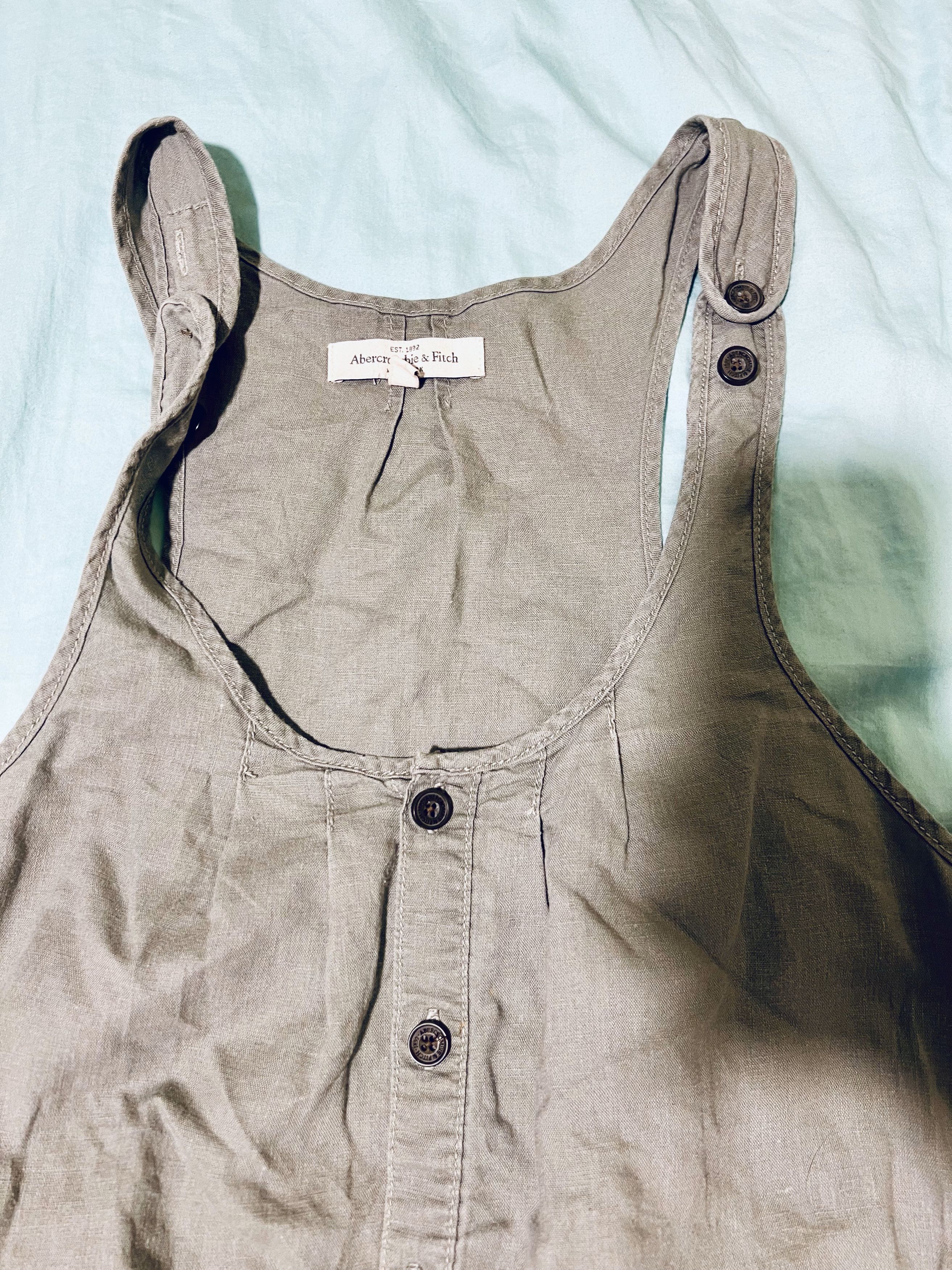 Abercrombie & Fitch Linen Jumpsuit Size 32" / US 10 / IT 46 - 3 Thumbnail