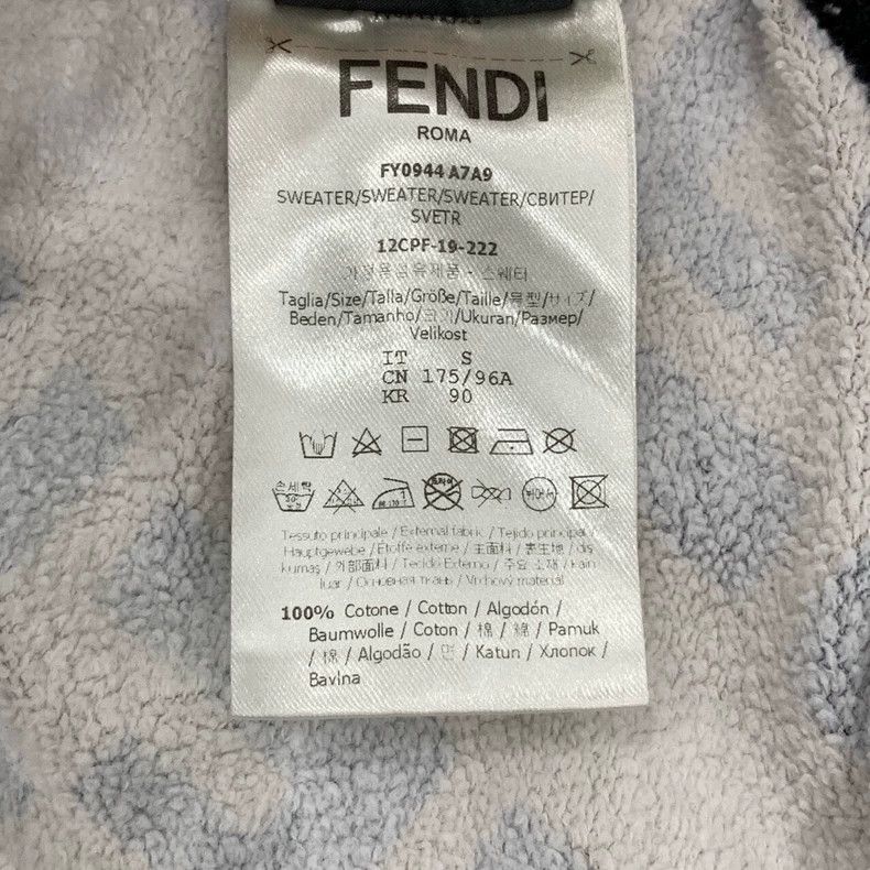Fendi FENDI Logo monogram letter full-print brown crewneck cotto Size US S / EU 44-46 / 1 - 7 Thumbnail