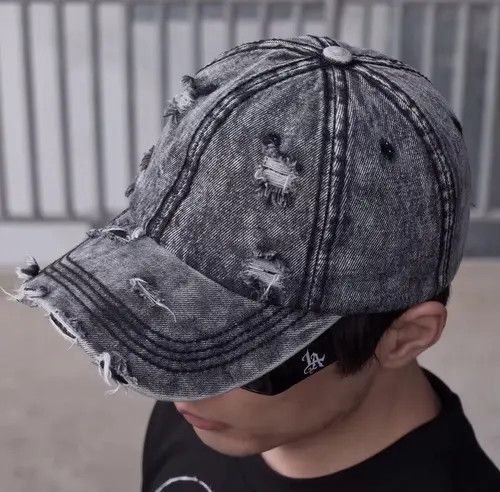 Japanese Brand Hazuki x Airi Utility grunge unisex distressed ripped cap Size ONE SIZE - 5 Thumbnail